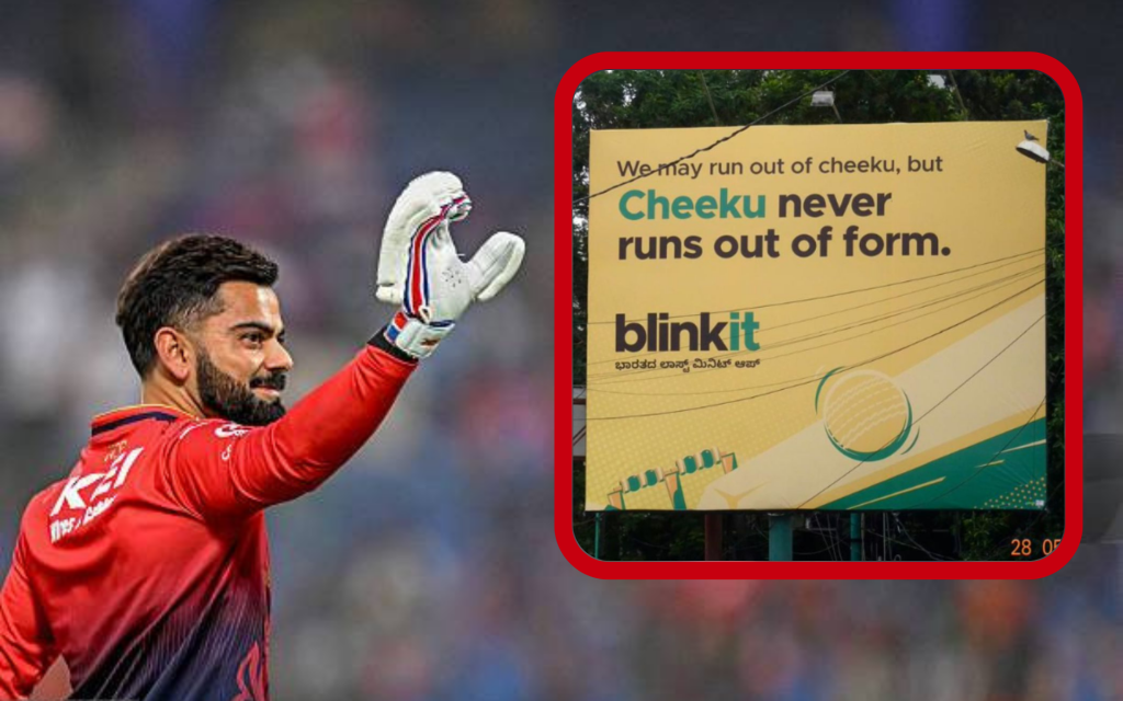 Blinkit's tribute to Virat Kohli