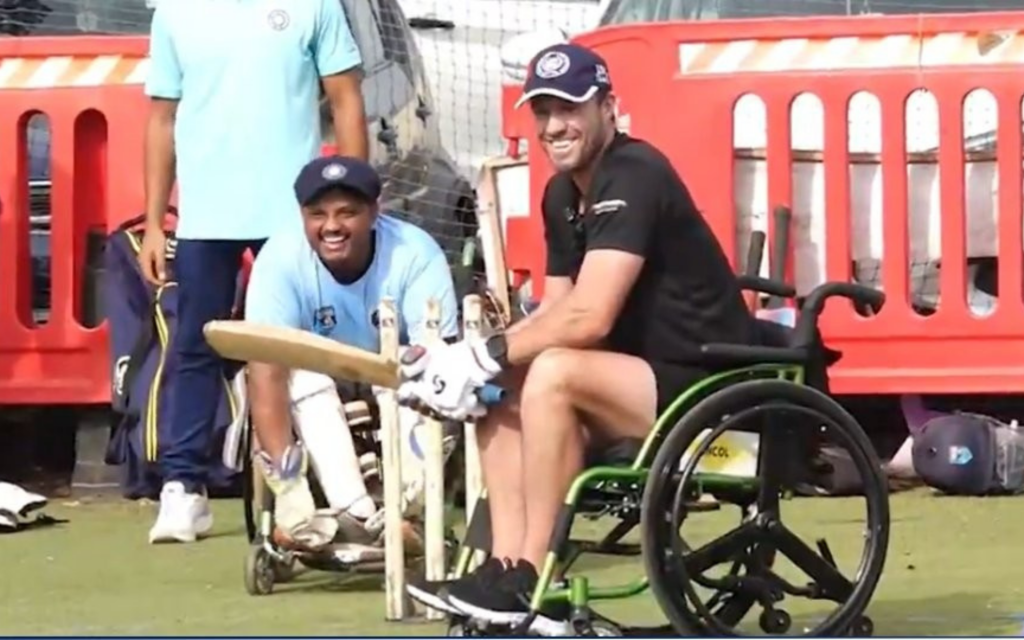 AB de Villiers Plays wheelchair cricket