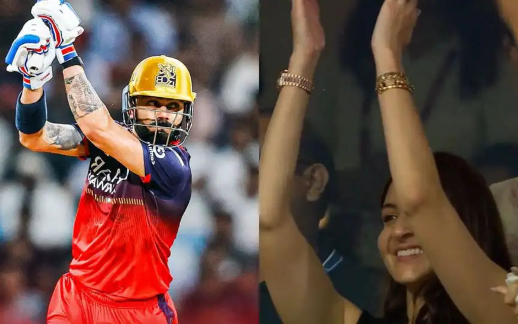 Anushka's reaction to Virat’s half-century