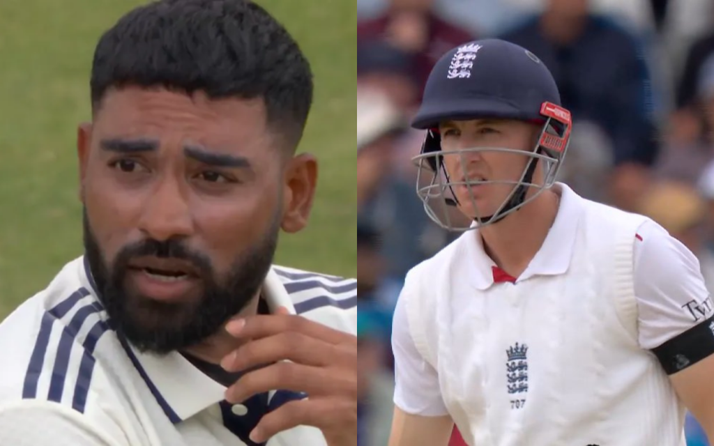 Mohammed Siraj and Harry Brook clash