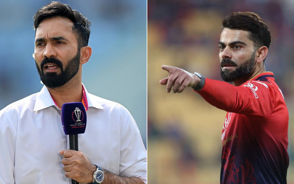 Dinesh Karthik lectures Virat Kohli

