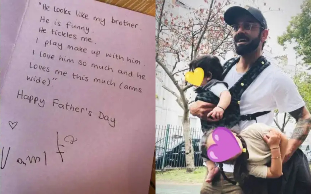 Anushka posts Vamika’s card for Virat