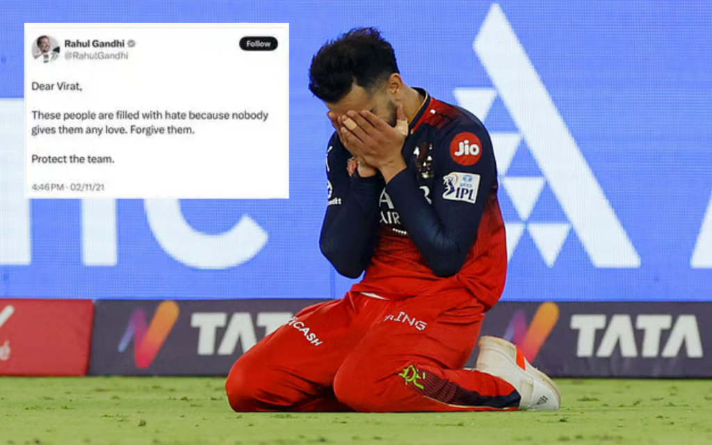 Rahul Gandhi's tweet for Virat Kohli