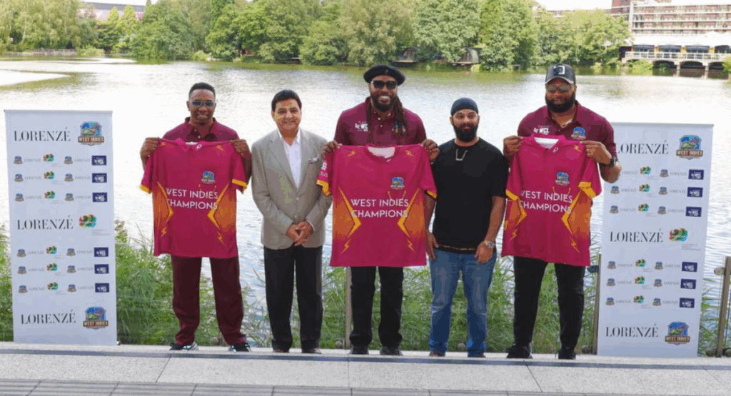 Gayle and Pollard's jerseys in WCL 2025
