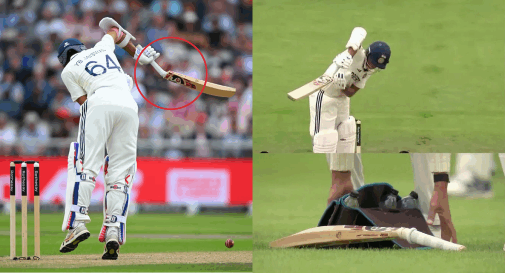 Chris Woakes breaks Yashasvi Jaiswal’s bat