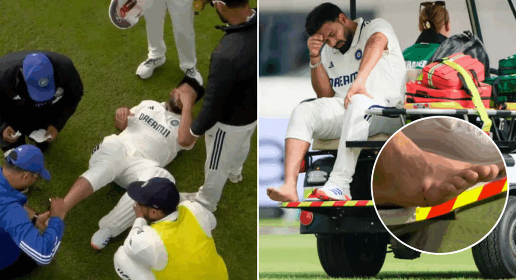Rishabh Pant retired hurt in the 4th test