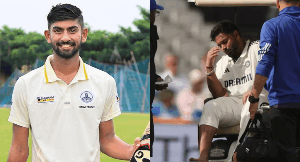 Narayan Jagadeesan replaces Rishabh Pant