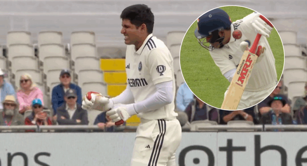 Ben Stokes hit Shubman Gill's helmet