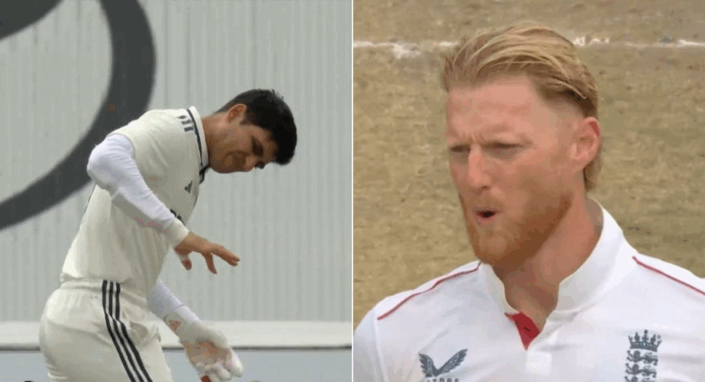 Ben Stokes hit Shubman Gill's helmet