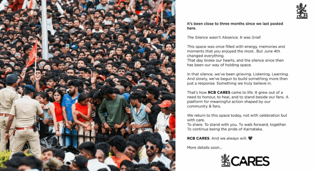 RCB issues statement after stampede