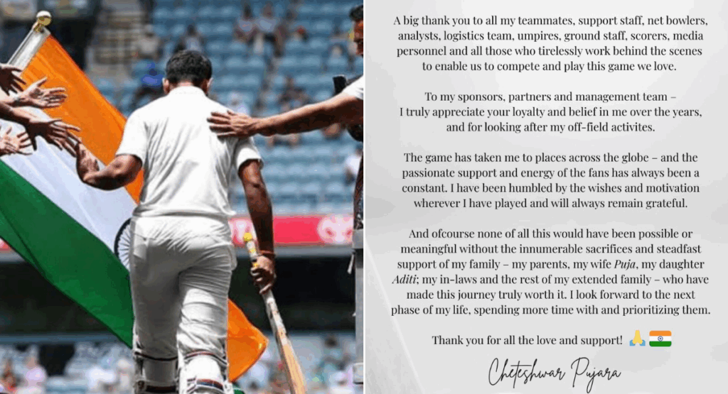 Cheteshwar Pujara retires from all forms of cricket