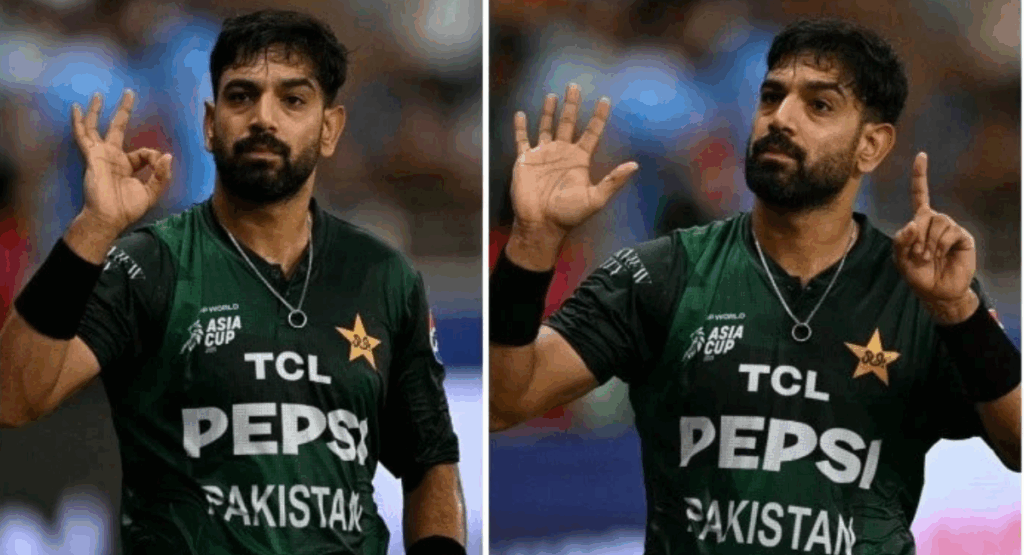 Haris Rauf’s 6-0 gesture