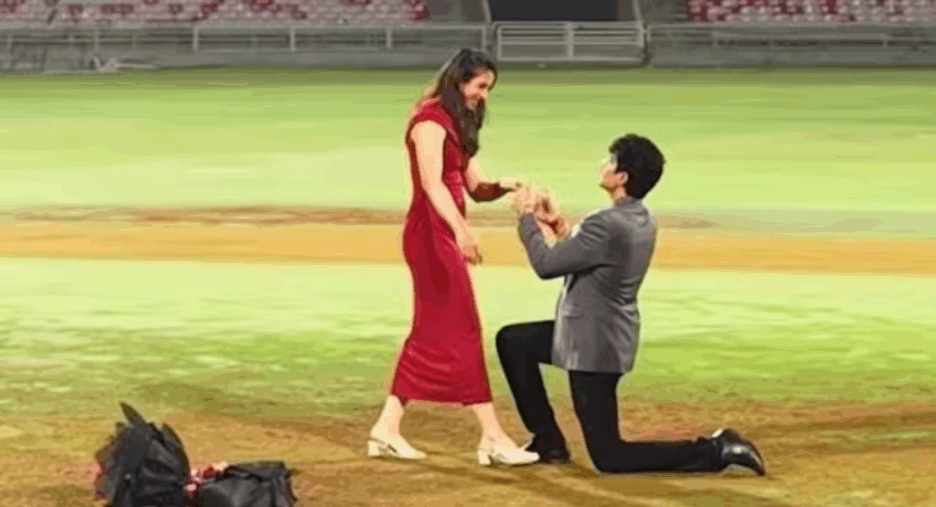 Smriti Mandhana's proposal at the World Cup final venue
