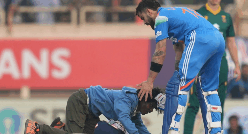 Virat Kohli fan breaches security